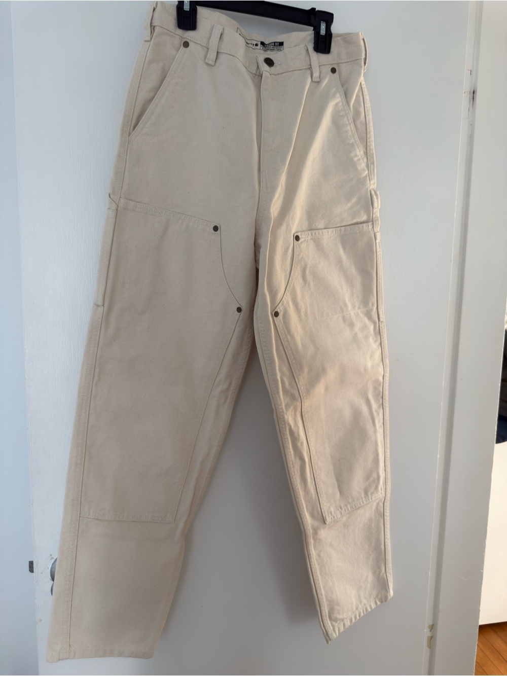 Carhartt Cream Straight-Leg Utility Pants